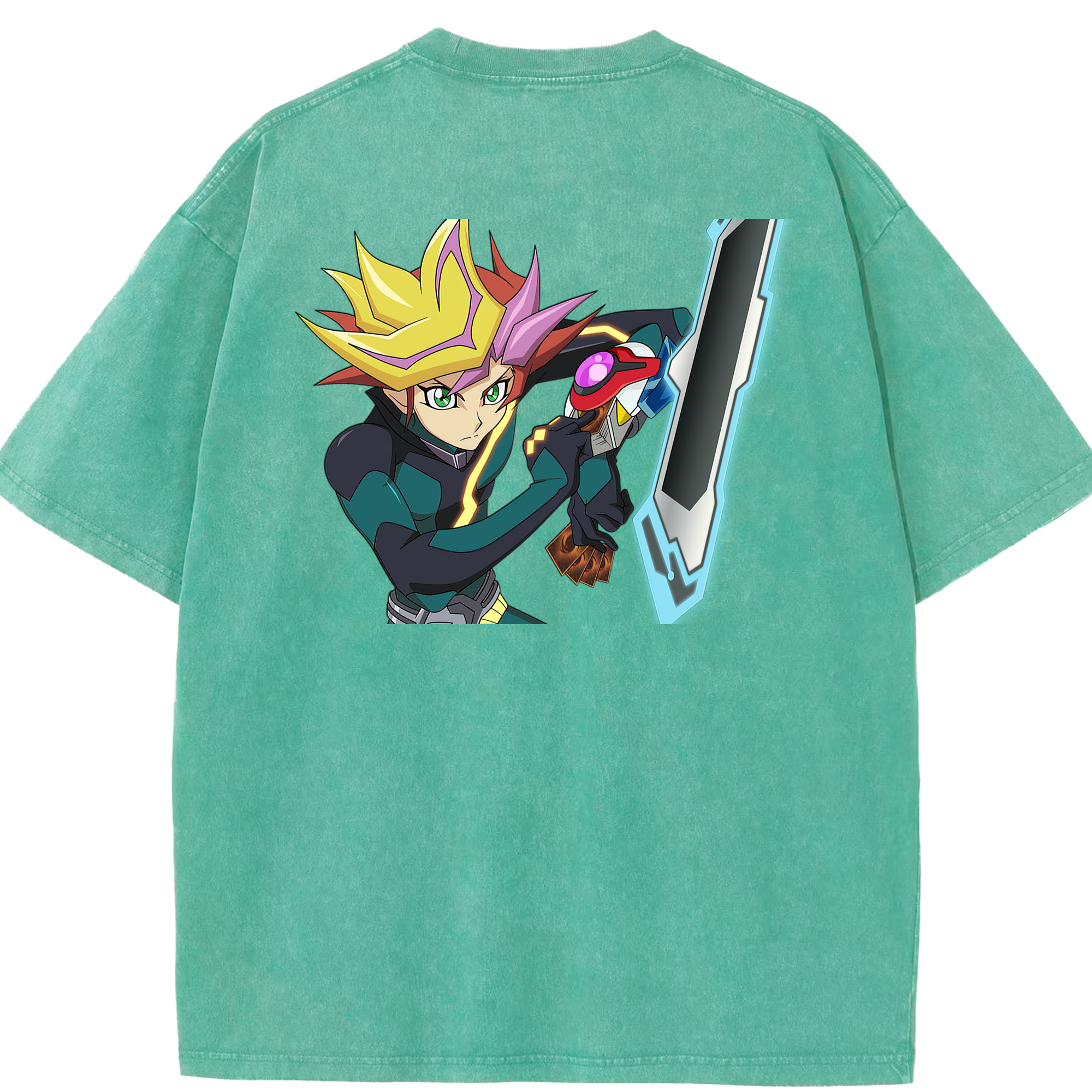 （画像用） 遊☆戯☆王 Yu-Gi-Oh! 綿100% ヴィンテージ風 半袖Tシャツ（背面プリント）